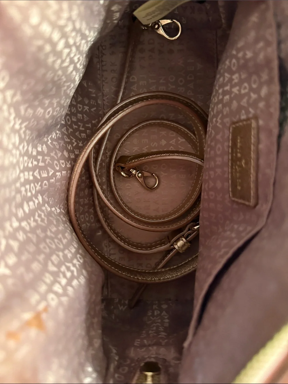 Kate Spade Metallic Rose Gold Purse